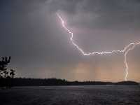 cluculz lightning Dave Milne aug8 08. 5216  lightning strikes southwest of Cluculz Lake during a thunderstorm Thursday evening. Dave Milne photo